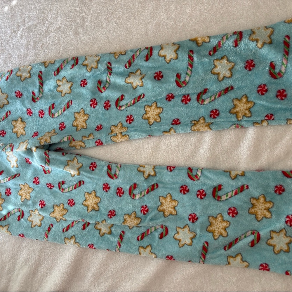 Festive Blue Kids Pajama Bottoms